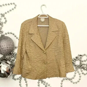 Bellessa Vintage Holiday Season Lightweight  Gold Jacket, Size 16